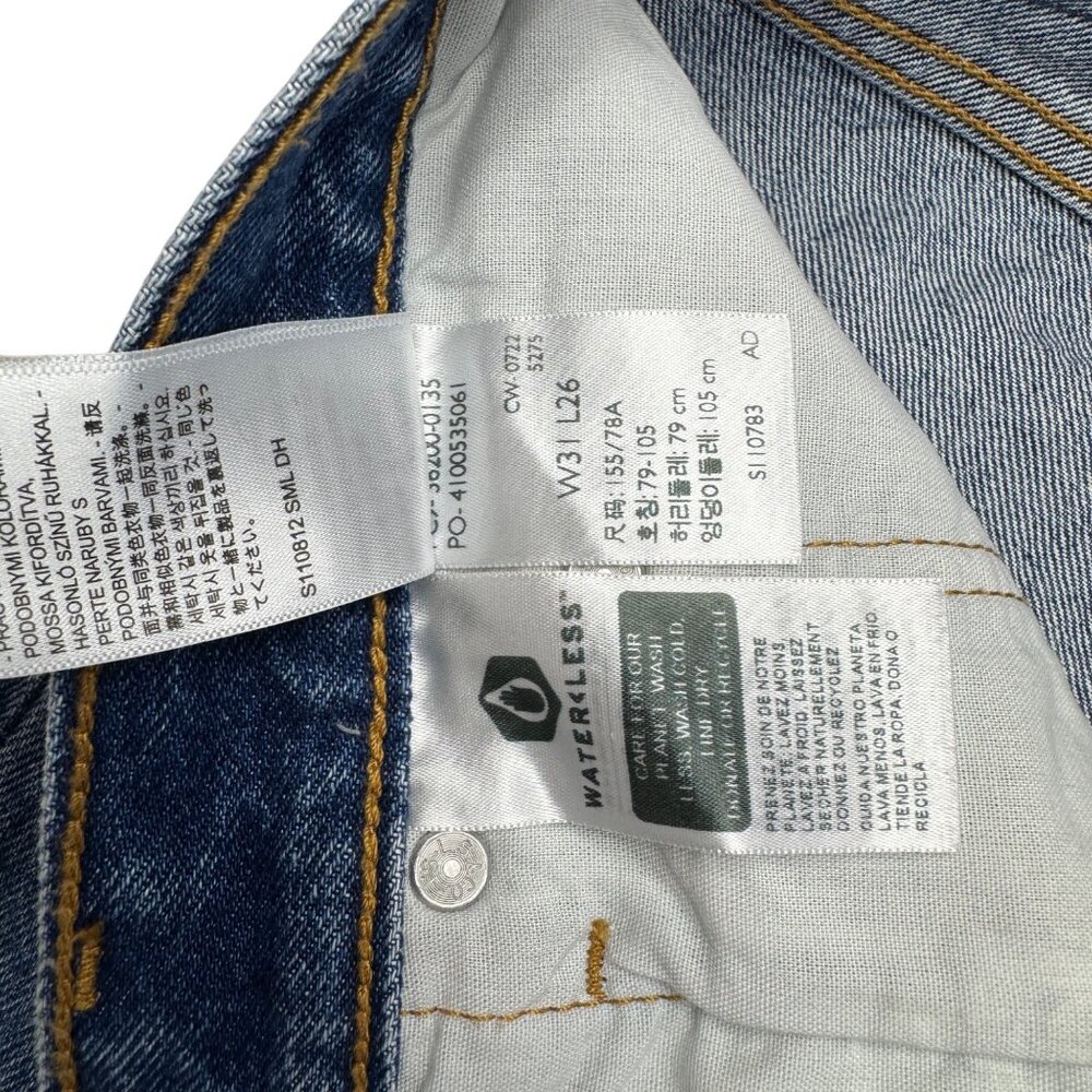 Levi's Premium 501 Womens Blue Jean Pants Distressed Button Fly, Size 31/26 NWT - Picture 9 of 13